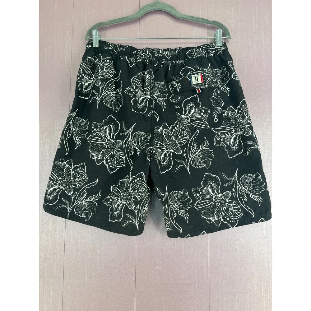 Tommy Hilfiger Mens Navy White Vacation Floral Swim Trunks Board Shorts Preppy L - Picture 7 of 13